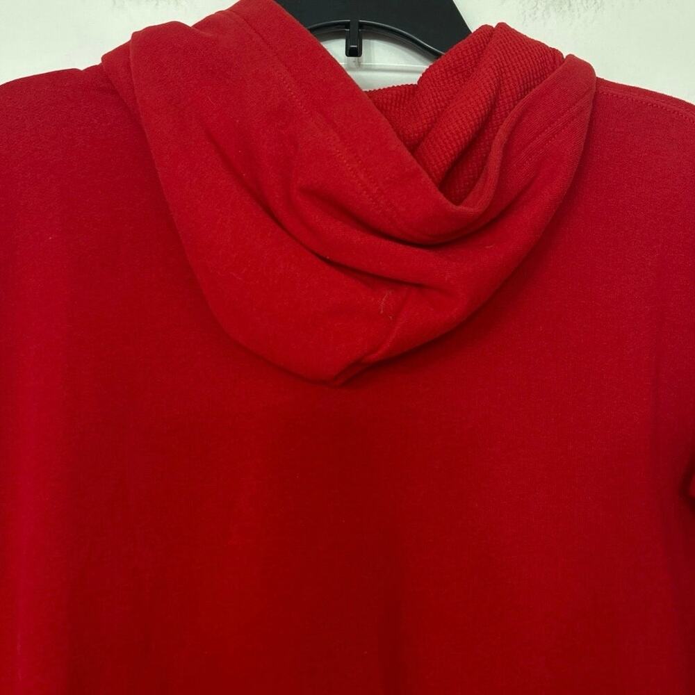 Polo Ralph Lauren Girls Red Hooded Dress Tartan Plaid Ruffle Hem Preppy M 8-10 - Picture 9 of 12
